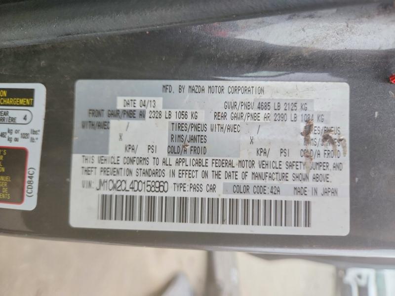 Aukcja sprzedaży 2013 Mazda 5, vin: JM1CW2CL4D0158960, numer aukcji: 49769616