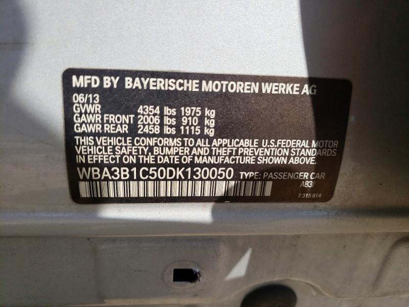 Продаж на аукціоні авто 2013 Bmw 320, vin: WBA3B1C50DK130050, номер лоту: 47934576