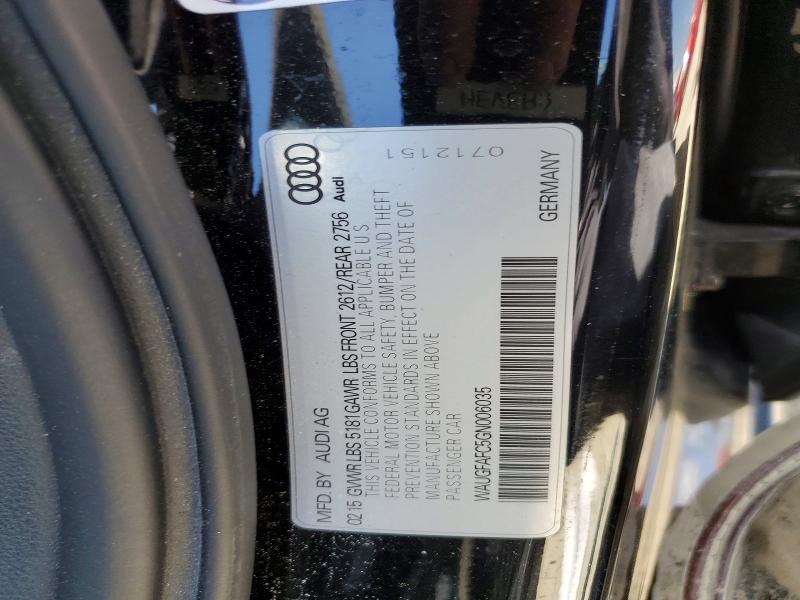 2016 Audi A6 მანქანა იყიდება აუქციონზე, vin: WAUGFAFC5GN006035, აუქციონის ნომერი: 51488456