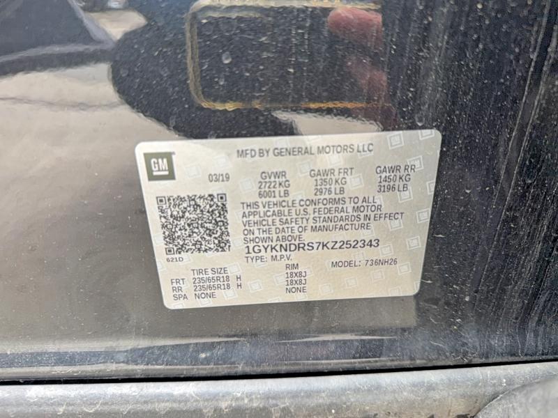 Auction sale of the 2019 Cadillac Xt5, vin: 1GYKNDRS7KZ252343, lot number: 52070526