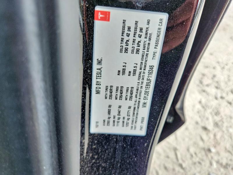 Aukcja sprzedaży 2018 Tesla Model 3, vin: 5YJ3E1EB9JF116346, numer aukcji: 51269046