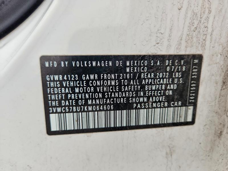 Aukcja sprzedaży 2019 Volkswagen Jetta, vin: 3VWC57BU7KM064606, numer aukcji: 49057776