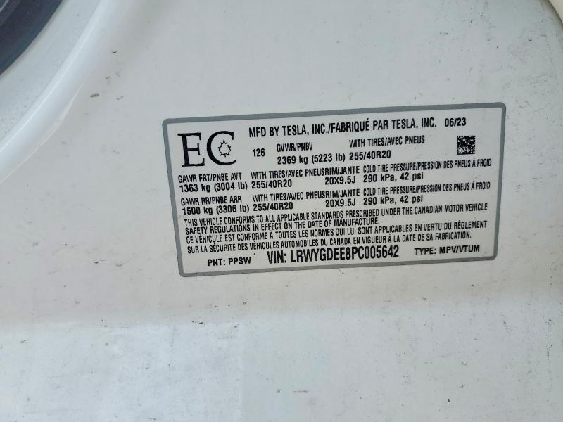 Продажа на аукционе авто 2023 Tesla Model Y, vin: LRWYGDEE8PC005642, номер лота: 51768396