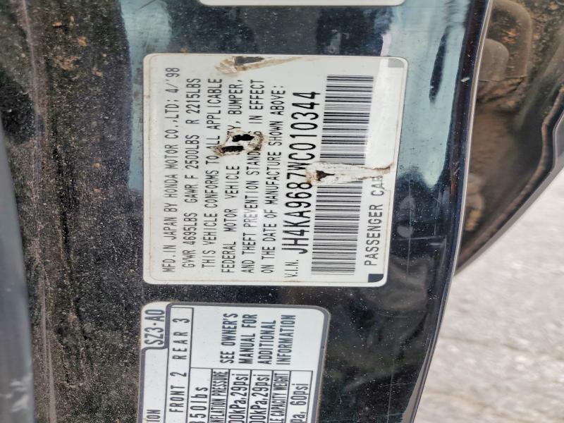 Продаж на аукціоні авто 1998 Acura 3.5rl, vin: JH4KA9687WC010344, номер лоту: 47169296