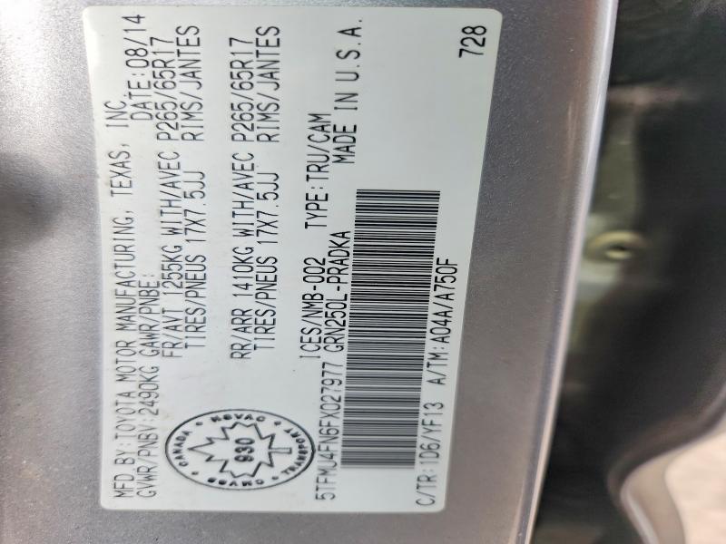 Aukcja sprzedaży 2015 Toyota Tacoma, vin: 5TFMU4FN6FX027977, numer aukcji: 49558976