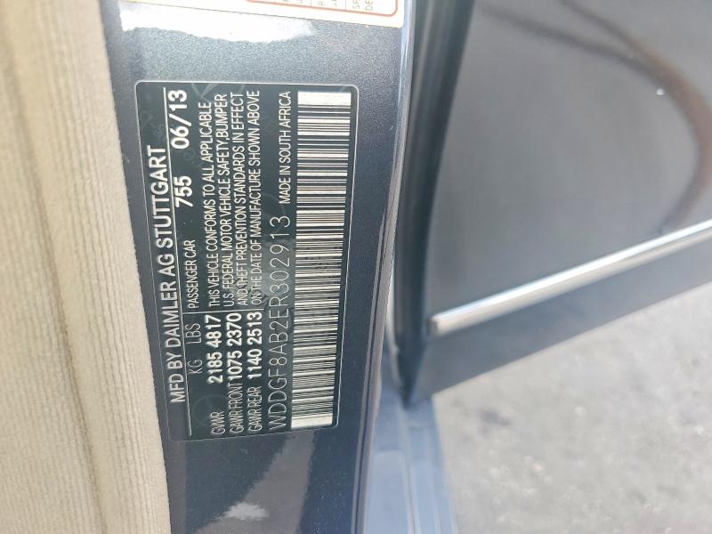 48584916 :رقم المزاد ، WDDGF8AB2ER302913 vin ، 2014 Mercedes-benz C مزاد بيع