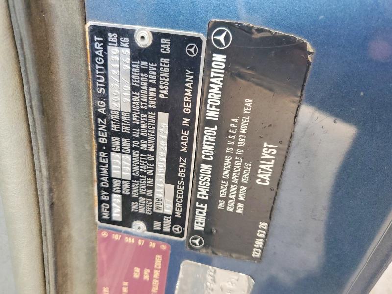 49049366 :رقم المزاد ، WDBBA45A0DB020420 vin ، 1983 Mercedes-benz 380 مزاد بيع