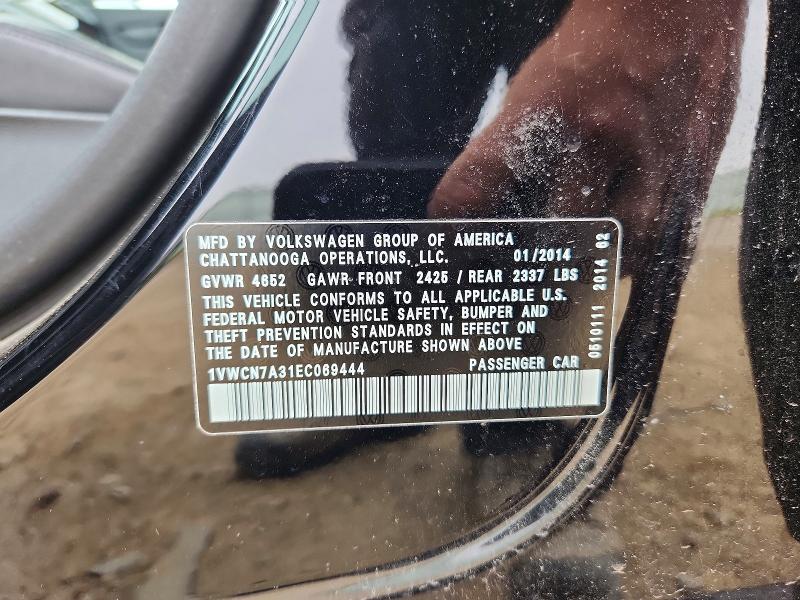 Aukcja sprzedaży 2014 Volkswagen Passat, vin: 1VWCN7A31EC069444, numer aukcji: 51760716