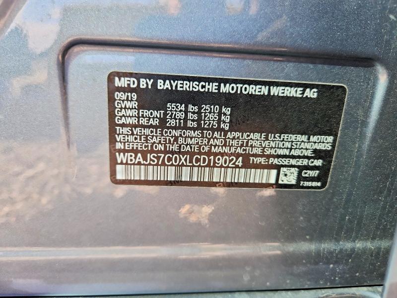 Продажа на аукционе авто 2020 Bmw M550xi, vin: WBAJS7C0XLCD19024, номер лота: 49838896