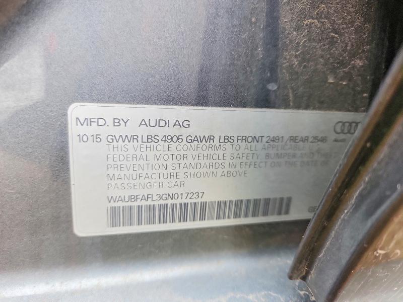 Aukcja sprzedaży 2016 Audi A4, vin: WAUBFAFL3GN017237, numer aukcji: 49144416