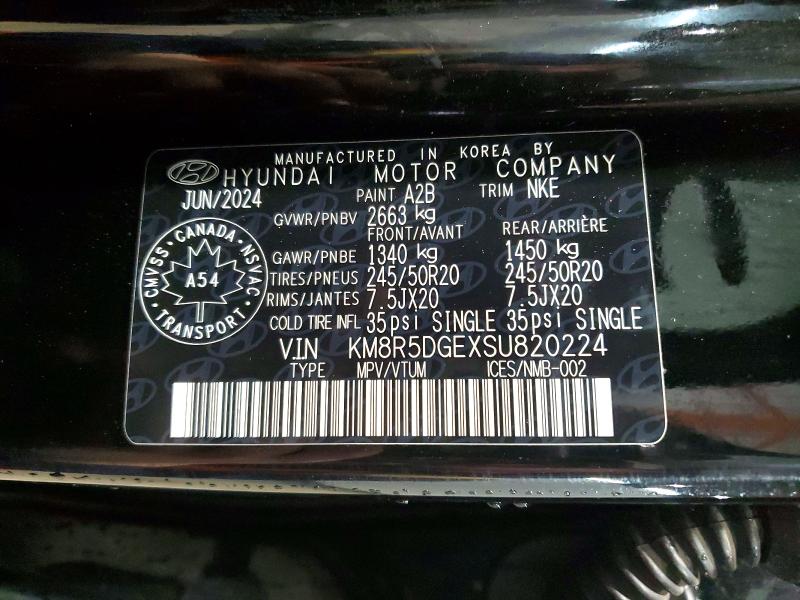 Aukcja sprzedaży 2025 Hyundai Palisade, vin: KM8R5DGEXSU820224, numer aukcji: 49588366
