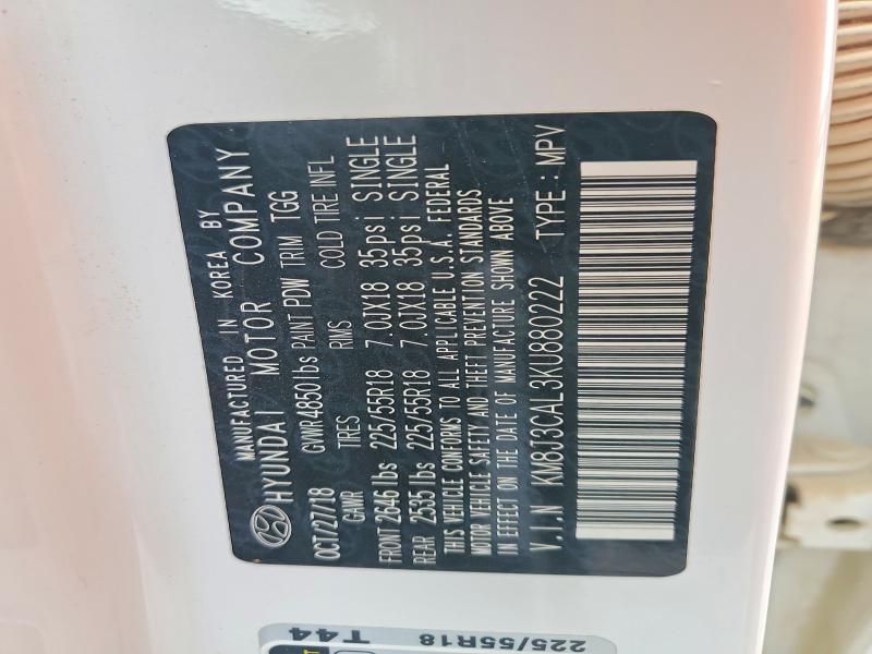 Aukcja sprzedaży 2019 Hyundai Tucson, vin: KM8J3CAL3KU880222, numer aukcji: 48098076