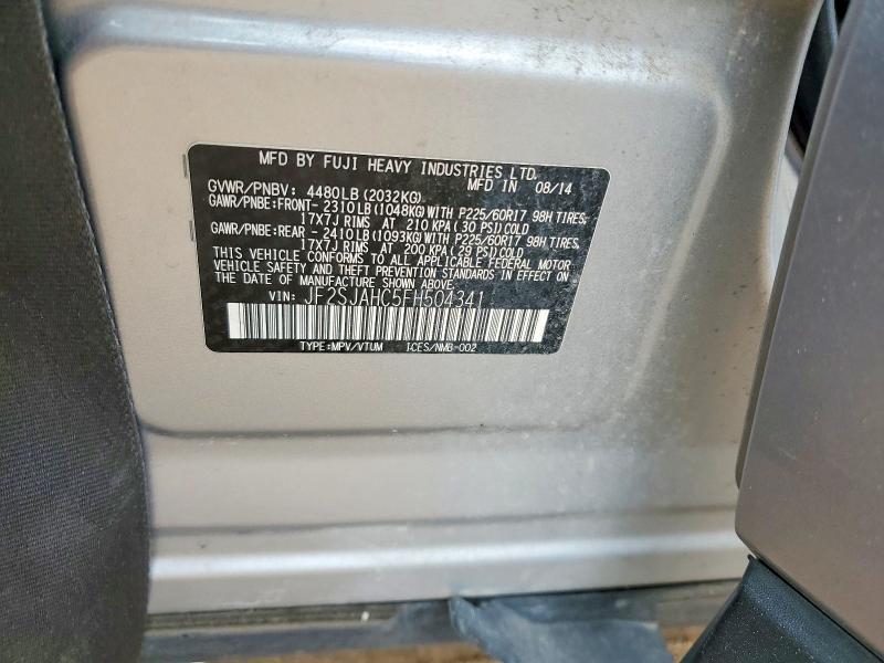 Aukcja sprzedaży 2015 Subaru Forester, vin: JF2SJAHC5FH504341, numer aukcji: 51673716