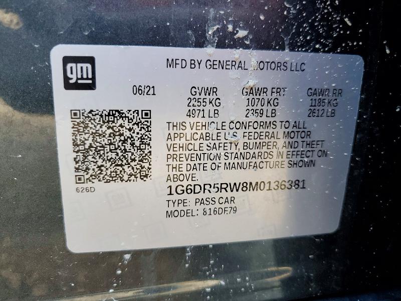 Продажа на аукционе авто 2021 Cadillac Ct5-v, vin: 1G6DR5RW8M0136381, номер лота: 50920896
