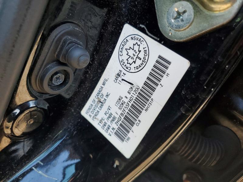 Продажа на аукционе авто 2015 Honda Civic, vin: 2HGFB2F55FH011200, номер лота: 50615536