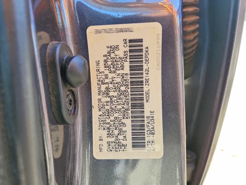 Aukcja sprzedaży 2013 Toyota Corolla, vin: 5YFBU4EE5DP203518, numer aukcji: 50524666