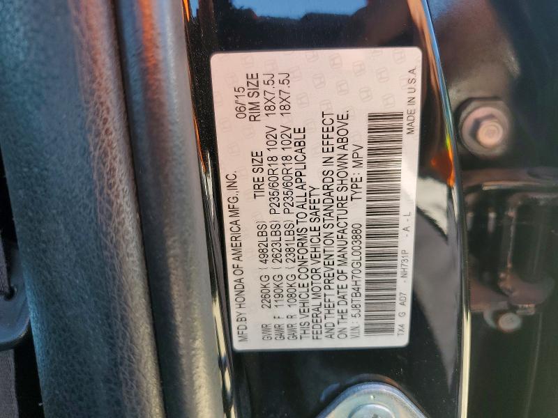 Aukcja sprzedaży 2016 Acura Rdx, vin: 5J8TB4H70GL003880, numer aukcji: 48648246