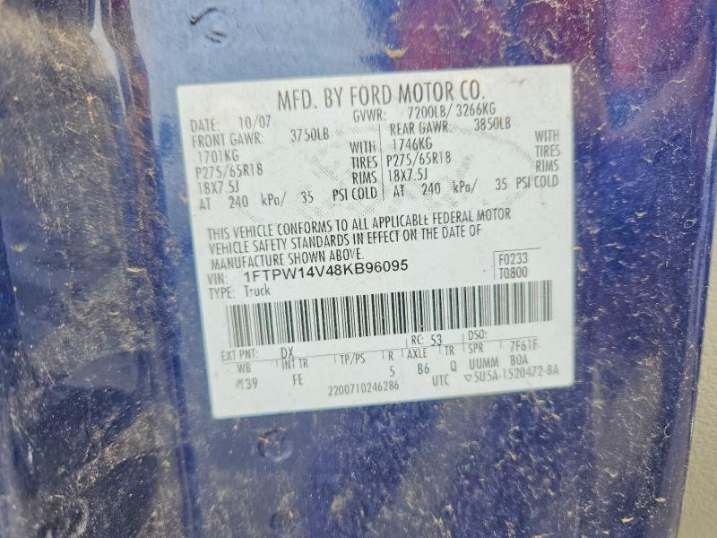 Продажа на аукционе авто 2008 Ford F150, vin: 1FTPW14V48KB96095, номер лота: 51309636