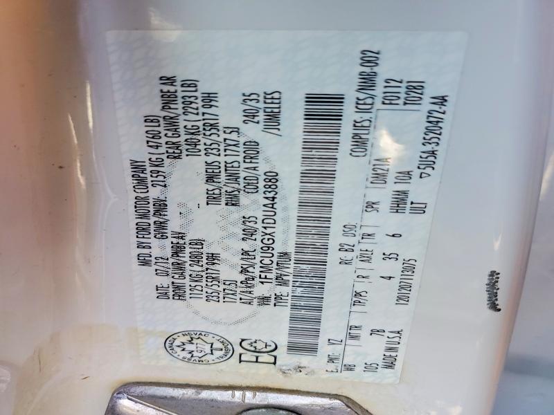 Продаж на аукціоні авто 2013 Ford Escape, vin: 1FMCU9GX1DUA43880, номер лоту: 48275976