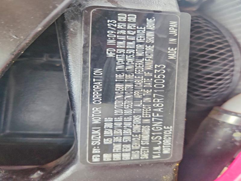 Продаж на аукціоні авто 2024 Suzuki Gsx-r600, vin: JS1GN7FA8R7100533, номер лоту: 49822106