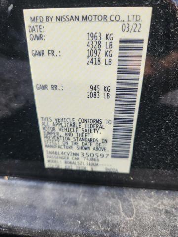 49944586 :رقم المزاد ، 1N4BL4CV2NN350597 vin ، 2022 Nissan Altima مزاد بيع
