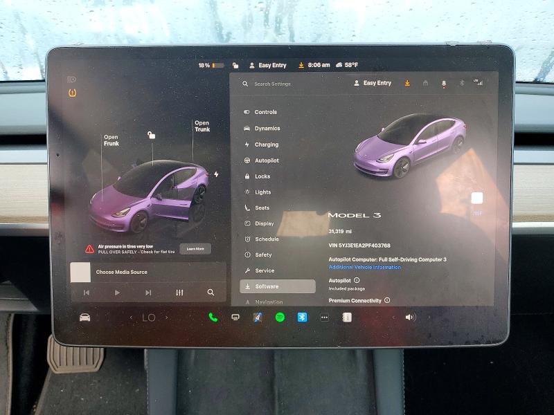 Aukcja sprzedaży 2023 Tesla Model 3, vin: 5YJ3E1EA2PF403768, numer aukcji: 48311746