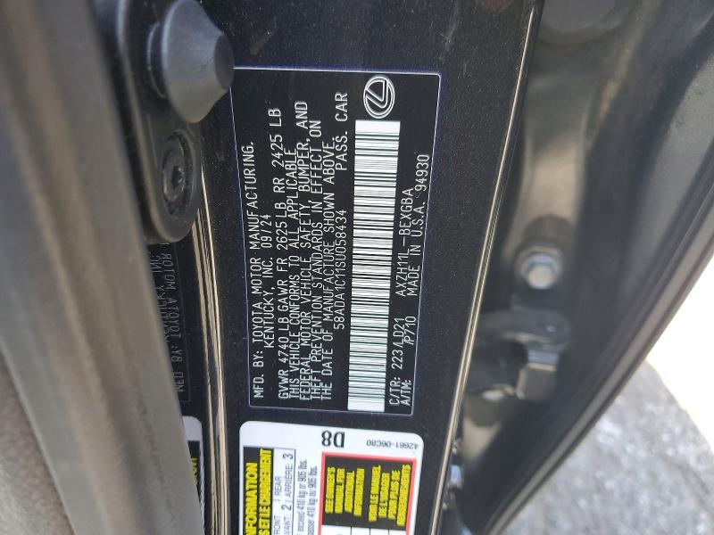 Продажа на аукционе авто 2025 Lexus Es 300h, vin: 58ADA1C11SU058434, номер лота: 48547556