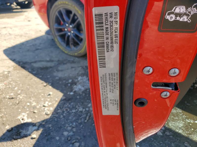 48990446 :رقم المزاد ، 2C3CDZKG9MH618312 vin ، 2021 Dodge Challenger مزاد بيع