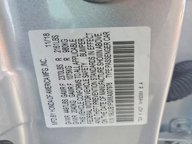 Продаж на аукціоні авто 2019 Acura Tlx, vin: 19UUB1F5XKA007976, номер лоту: 48511126