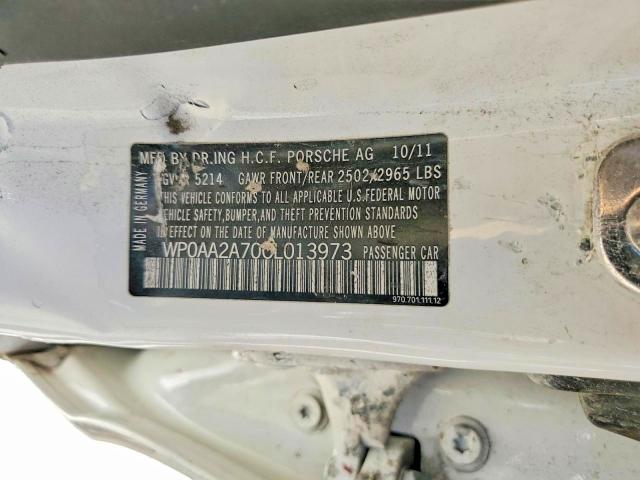 2012 Porsche Panamera მანქანა იყიდება აუქციონზე, vin: WP0AA2A70CL013973, აუქციონის ნომერი: 50187146