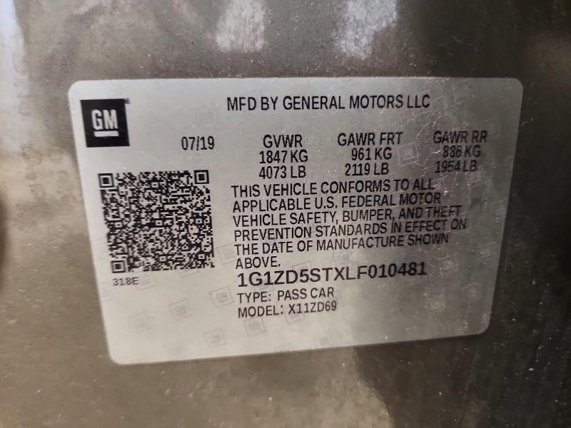 Продаж на аукціоні авто 2020 Chevrolet Malibu, vin: 1G1ZD5STXLF010481, номер лоту: 51491636