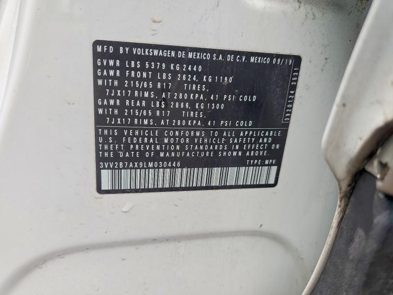 Продаж на аукціоні авто 2020 Volkswagen Tiguan, vin: 3VV2B7AX9LM030446, номер лоту: 51789346