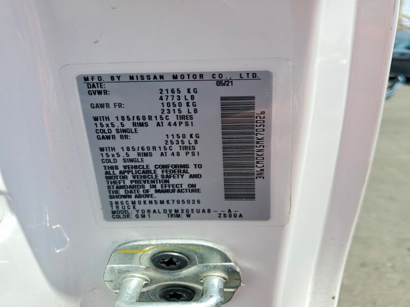 Продажа на аукционе авто 2021 Nissan Nv200, vin: 3N6CM0KN5MK705026, номер лота: 51768286