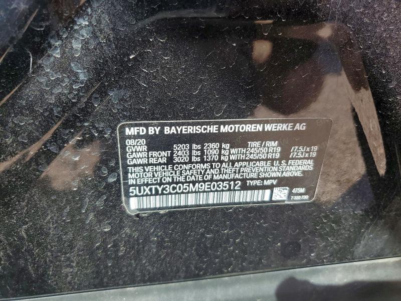 Aukcja sprzedaży 2021 Bmw X3, vin: 5UXTY3C05M9E03512, numer aukcji: 50576886