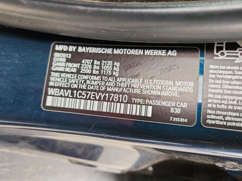 52049186 :رقم المزاد ، WBAVL1C57EVY17810 vin ، 2014 Bmw X1 مزاد بيع