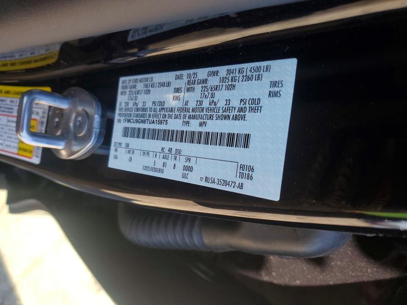 Aukcja sprzedaży 2026 Ford Escape, vin: 1FMCU9GN8TUA15975, numer aukcji: 49966906