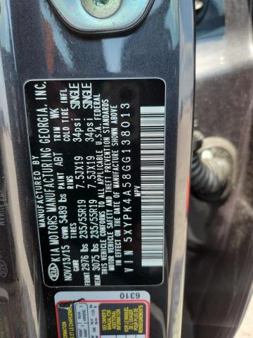 2016 Kia Sorento მანქანა იყიდება აუქციონზე, vin: 5XYPK4A58GG138013, აუქციონის ნომერი: 50614476