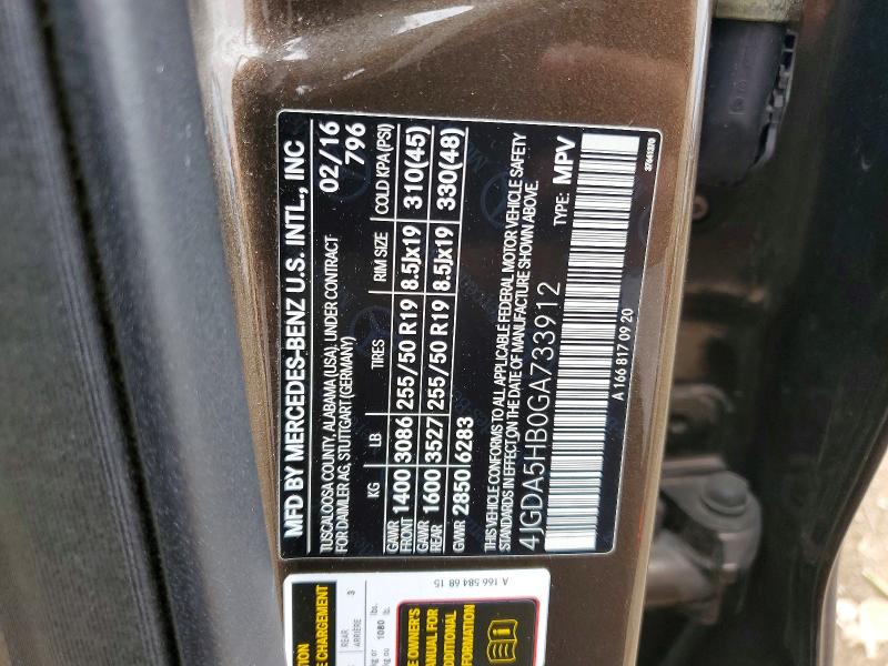 Продаж на аукціоні авто 2016 Mercedes-benz Gle, vin: 4JGDA5HB0GA733912, номер лоту: 50457526