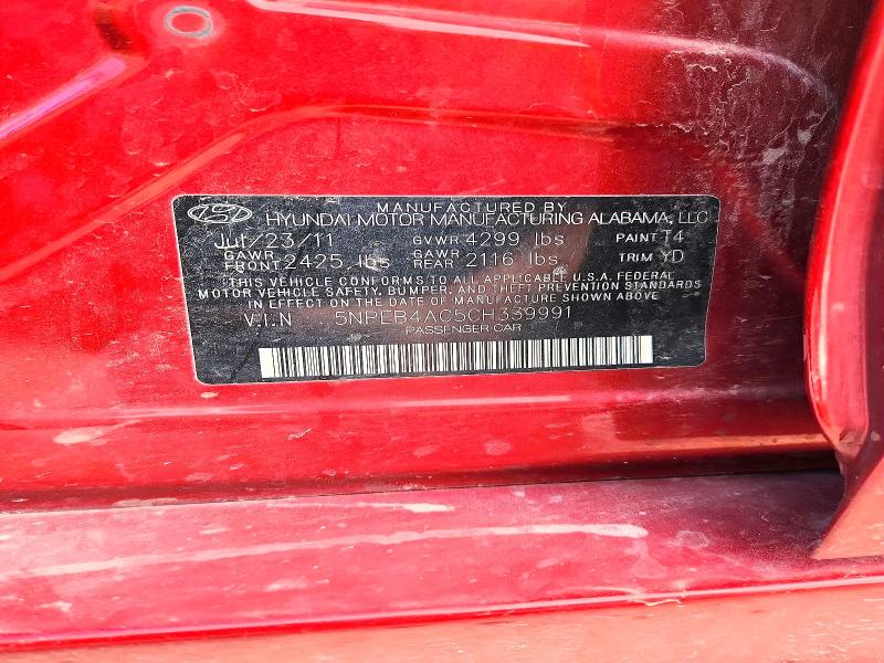 Aukcja sprzedaży 2012 Hyundai Sonata, vin: 5NPEB4AC5CH339991, numer aukcji: 49298986