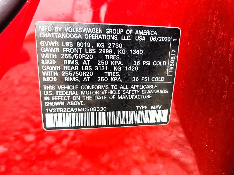 Продажа на аукционе авто 2021 Volkswagen Atlas, vin: 1V2TR2CA9MC508330, номер лота: 49436716