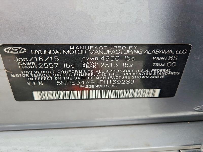 Aukcja sprzedaży 2015 Hyundai Sonata, vin: 5NPE34AB4FH169289, numer aukcji: 51097116
