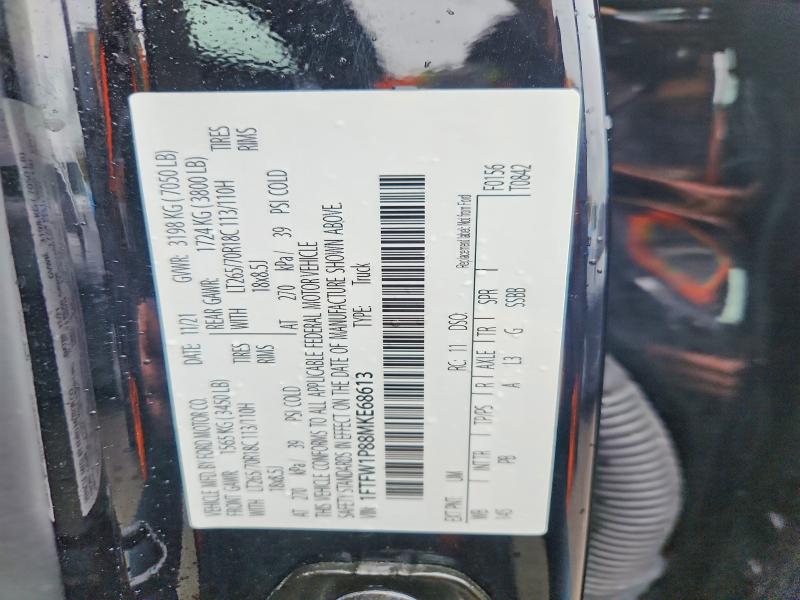 2021 Ford F150 მანქანა იყიდება აუქციონზე, vin: 1FTFW1P88MKE68613, აუქციონის ნომერი: 47967876