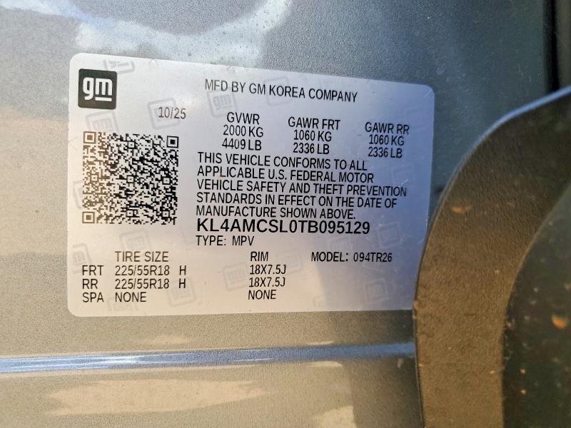 2026 Buick Encore Gx მანქანა იყიდება აუქციონზე, vin: KL4AMCSL0TB095129, აუქციონის ნომერი: 51866036