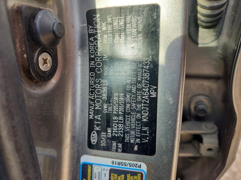 50286776 :رقم المزاد ، KNDJT2A64C7387433 vin ، 2012 Kia Soul مزاد بيع