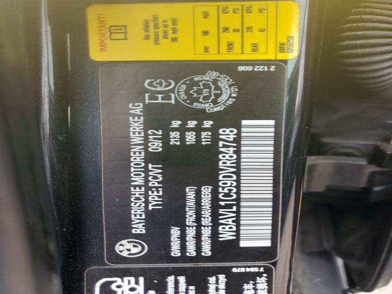 Aukcja sprzedaży 2013 Bmw X1, vin: WBAVL1C59DVR84748, numer aukcji: 50248786