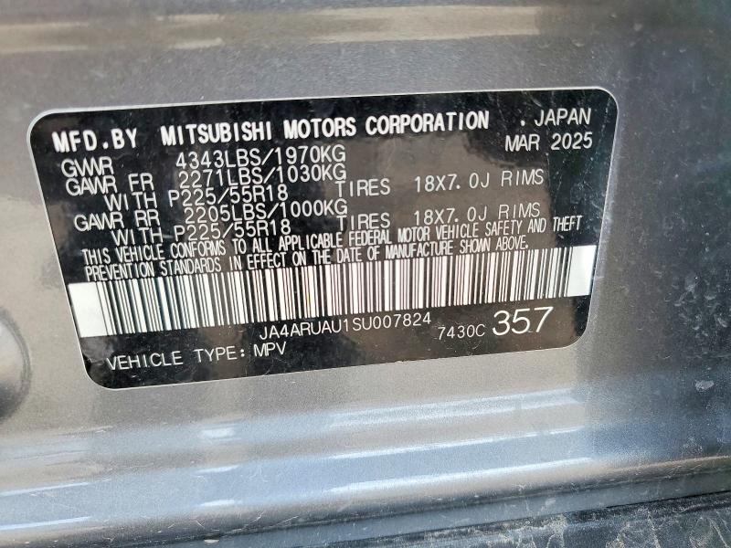 Продаж на аукціоні авто 2025 Mitsubishi Outlander Sport, vin: JA4ARUAU1SU007824, номер лоту: 51341466