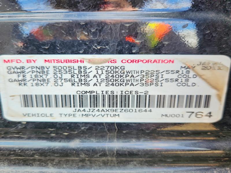 Продаж на аукціоні авто 2014 Mitsubishi Outlander, vin: JA4JZ4AX9EZ601644, номер лоту: 49263656
