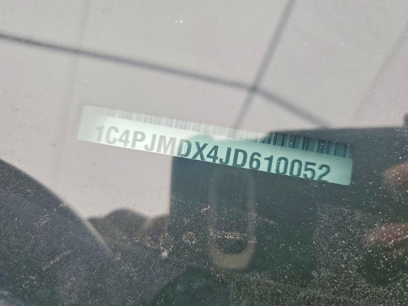 49277866 :رقم المزاد ، 1C4PJMDX4JD610052 vin ، 2018 Jeep Cherokee مزاد بيع