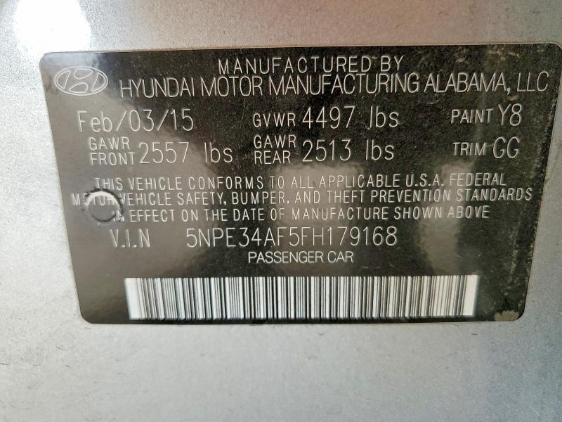 Aukcja sprzedaży 2015 Hyundai Sonata, vin: 5NPE34AF5FH179168, numer aukcji: 50302526