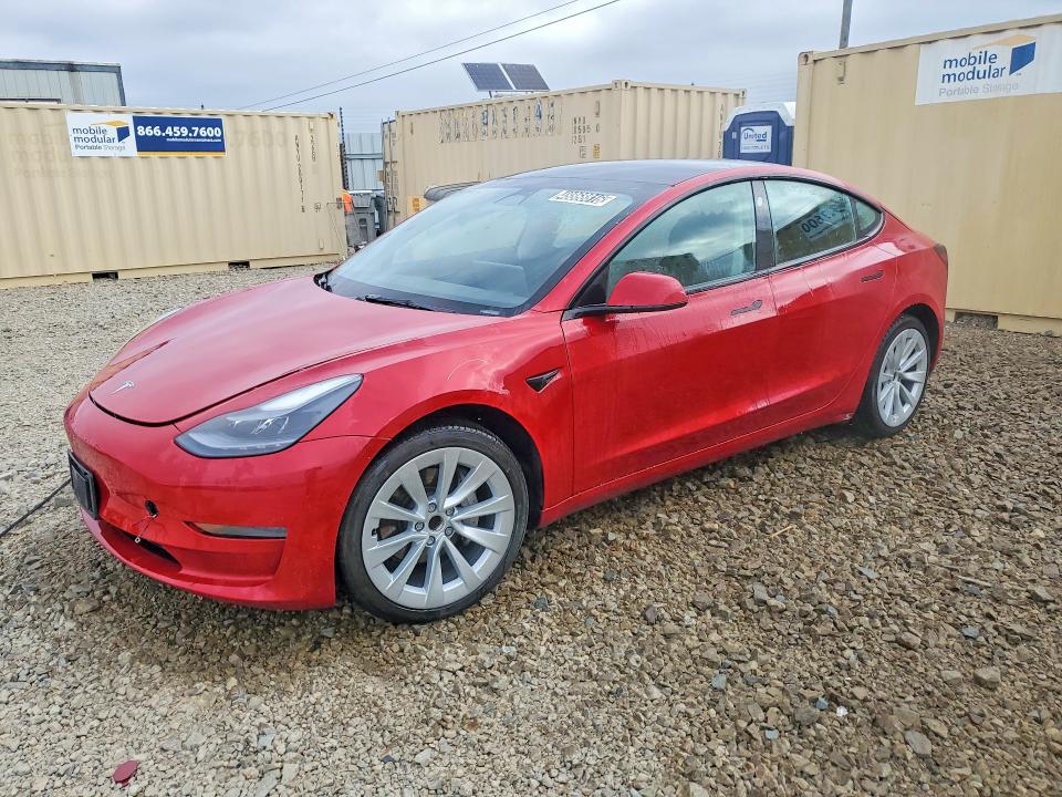 48868816 :رقم المزاد ، 5YJ3E1EAXNF304287 vin ، 2022 Tesla Model 3 مزاد بيع